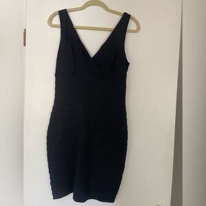 Express Black V-Neck Mini Dress